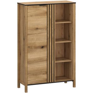 Regał VERVE 99 cm Niski Drewniany do Salonu Dąb Evok 312394 Regał VERVE 99 cm Niski Drewniany do Salonu Dąb Evok 312394