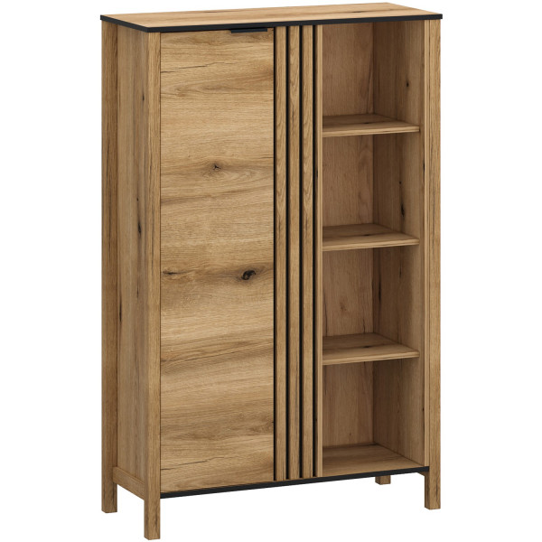 Regał VERVE 99 cm Niski Drewniany do Salonu Dąb Evok 312394