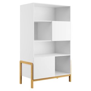 Regał Victor 90 cm z 2 drzwiami i 4 półkami biały 102425 Regał Victor 90 cm z 2 drzwiami i 4 półkami biały 102425