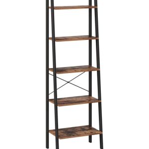 Regał w stylu rustykalnym 5 półek metalowy stelaż loft 356764 Regał w stylu rustykalnym 5 półek metalowy stelaż loft 356764