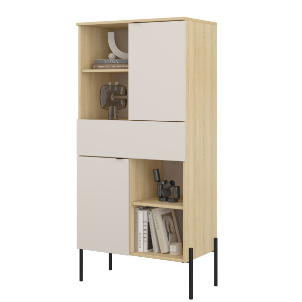 Regał wysoki 70 cm z szufladą ORE do salonu 798365