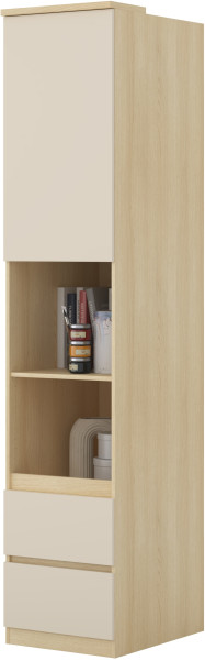 Regał wysoki z 1 drzwiami i szufladami 45 cm TERRA 1070283