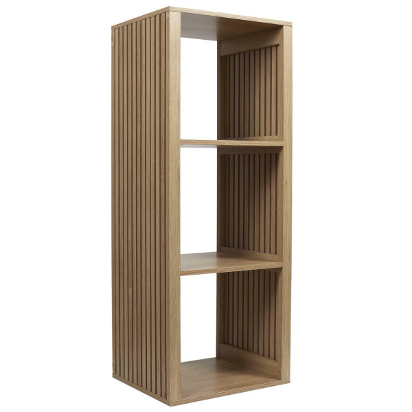 REGAŁ Z 3 PÓŁKAMI Klaus naturalny Z LAMELAMI mdf 395354