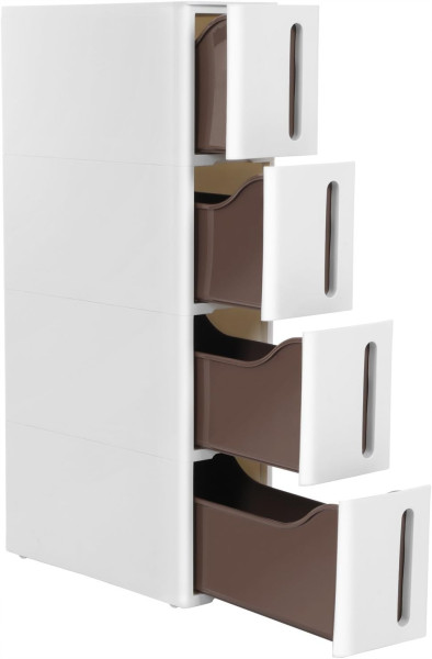 Regał z kółkami 45x83x17 cm wąski słupek szafka KFR08WT 344051
