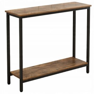 Regał z półką loft industrialny konsola klasyczna brąz szafka pojemna 100cm 715170 Regał z półką loft industrialny konsola klasyczna brąz szafka pojemna 100cm 715170