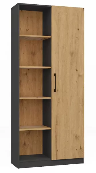 Regał z półkami do salonu dąb artisan + antracyt - Avvro 723772