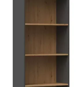 Regał z półkami na książki antracyt + dąb artisan – Rivro 91361 Regał z półkami na książki antracyt + dąb artisan – Rivro 91361