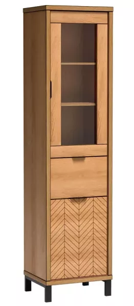 Regał z witryną na nóżkach - Elax 602307
