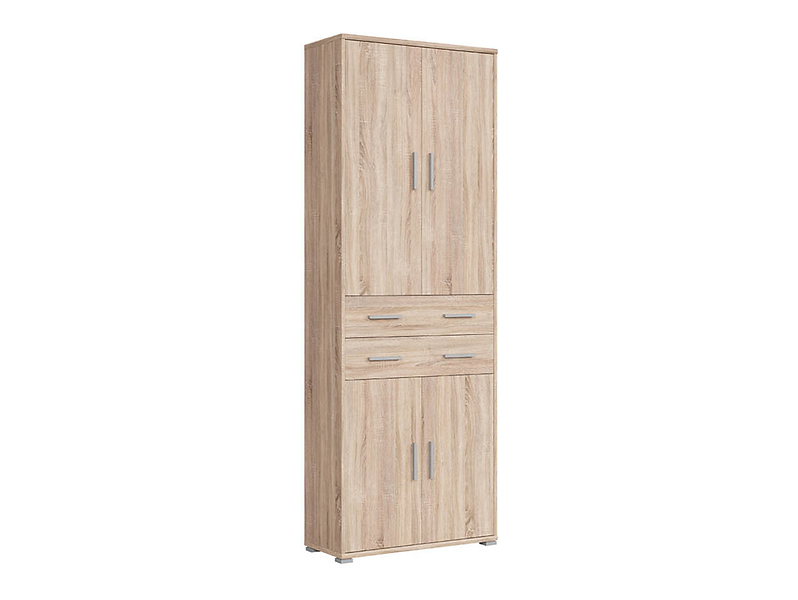 Regał zamknięty Brw Office 79 cm z 4 drzwiami i 2 szufladami dąb sonoma 112
