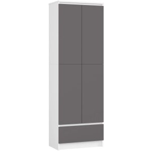 Regał Zamkniety R60 2D 1Sz Clp Pk Biały / Szary 710389 Regał Zamkniety R60 2D 1Sz Clp Pk Biały / Szary 710389