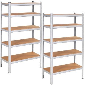 Regały metalowe magazynowe 2 szt. 180x90x30cm 875kg 5 półek 356977