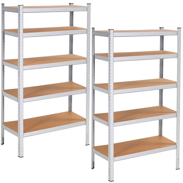 Regały metalowe magazynowe 2 szt. 180x90x40cm 875kg 5 półek 435062