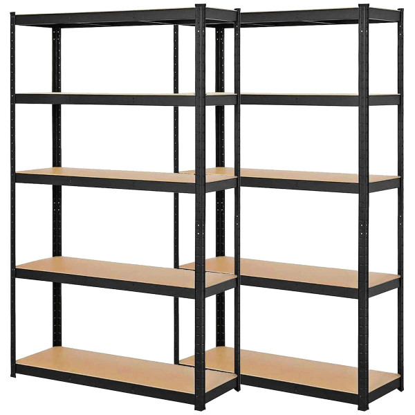 Regały metalowe magazynowe 2 szt. 180x90x40cm 875kg 5 półek 435063