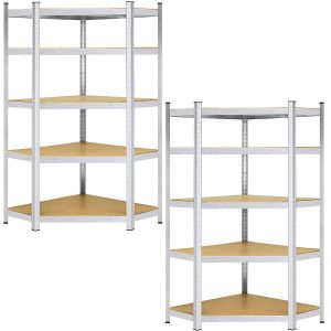 Regały metalowe magazynowe 2 szt. 180x90x40cm 875kg 5 półek 356976