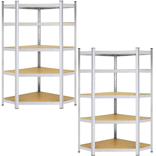 Regały metalowe magazynowe 2 szt. 180x90x40cm 875kg 5 półek 356976