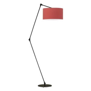 Regulowana lampa stojąca BARI Czarny – Czerwony 872522