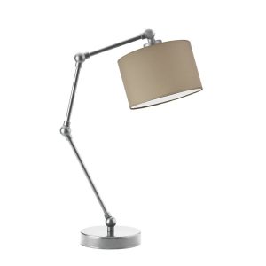 Regulowana lampka biurkowa ASMARA Srebrny – Beżowy 872313 Regulowana lampka biurkowa ASMARA Srebrny – Beżowy 872313