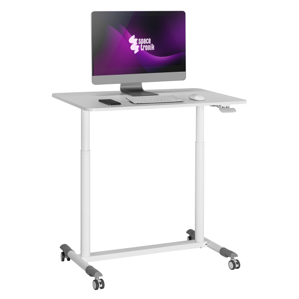 Regulowany stolik na kółkach Buddy 04 biały 183985