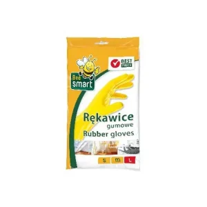Rękawice gumowe żółte roz. L Bee Smart 77814