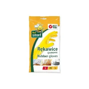 Rękawice gumowe żółte roz. S Bee Smart 77815