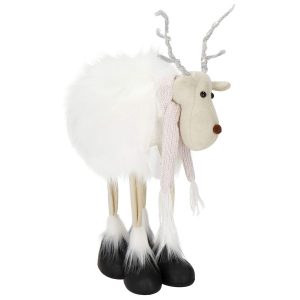 Renifer świąteczny 48 cm biały ozdoba świąteczna figurka 399232 Renifer świąteczny 48 cm biały ozdoba świąteczna figurka 399232