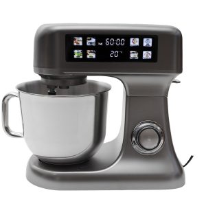 Robot planetarny kuchenny mikser z misą 6l panel LED waga łopatka srebrny 1073490 Robot planetarny kuchenny mikser z misą 6l panel LED waga łopatka srebrny 1073490