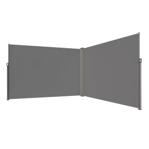 Roleta boczna tarasowa 200x600cm wodoodporna osłona balkonowa szara 834330 Roleta boczna tarasowa 200x600cm wodoodporna osłona balkonowa szara 834330