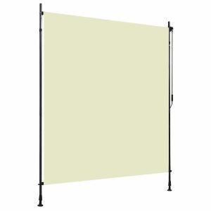 Roleta Kremowy 200 x 270 cm Tkanina vidaXL 754638 Roleta Kremowy 200 x 270 cm Tkanina vidaXL 754638