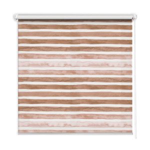 Roleta wewnętrzna – 100×140 cm -Brązowe Malowane Paski 468118 Roleta wewnętrzna – 100×140 cm -Brązowe Malowane Paski 468118