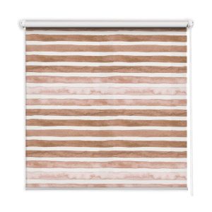 Roleta wewnętrzna – 100×180 cm -Brązowe Malowane Paski 467243 Roleta wewnętrzna – 100×180 cm -Brązowe Malowane Paski 467243