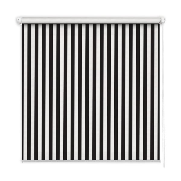 Roleta wewnętrzna - 100x180 cm -Czarno Białe Paski 467419