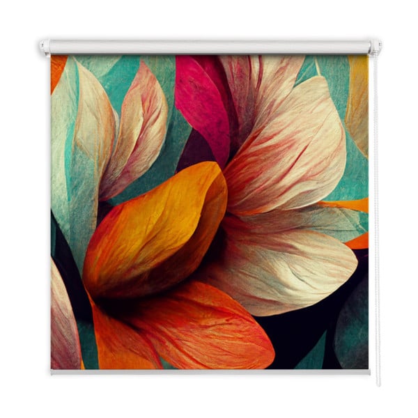 Roleta wewnętrzna - 100x180 cm -Kwiaty W Abstrakcji 467735