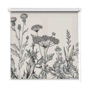 Roleta wewnętrzna – 100×240 cm -Szare Kwiaty 467917 Roleta wewnętrzna – 100×240 cm -Szare Kwiaty 467917